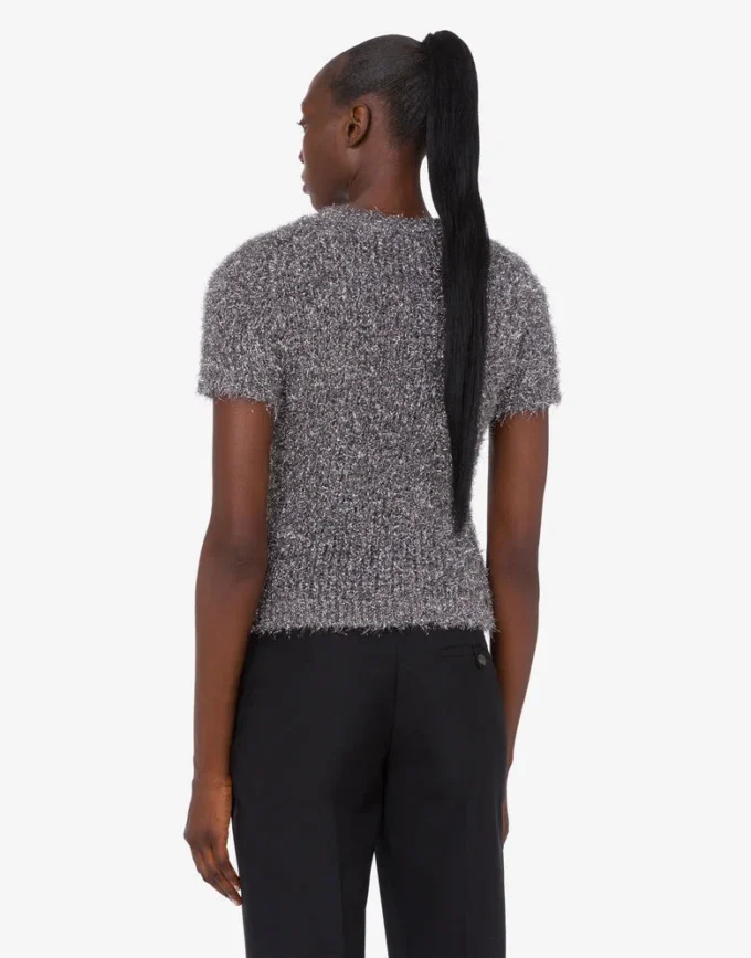 Pull en tissu à effet métallisé Pull en tissu à effet métallisé