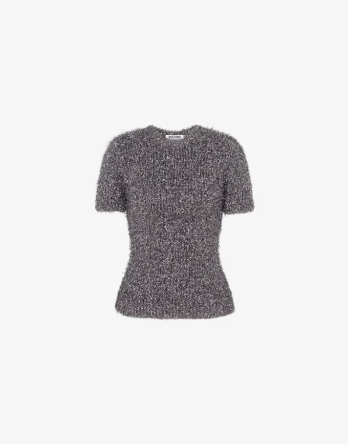 Pull en tissu à effet métallisé Pull en tissu à effet métallisé