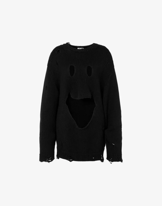 Pull oversize en laine sculptée