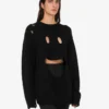 Pull oversize en laine sculptée