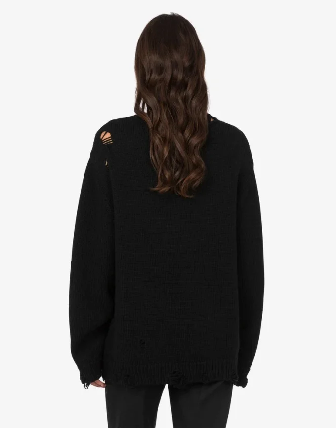 Pull oversize en laine sculptée