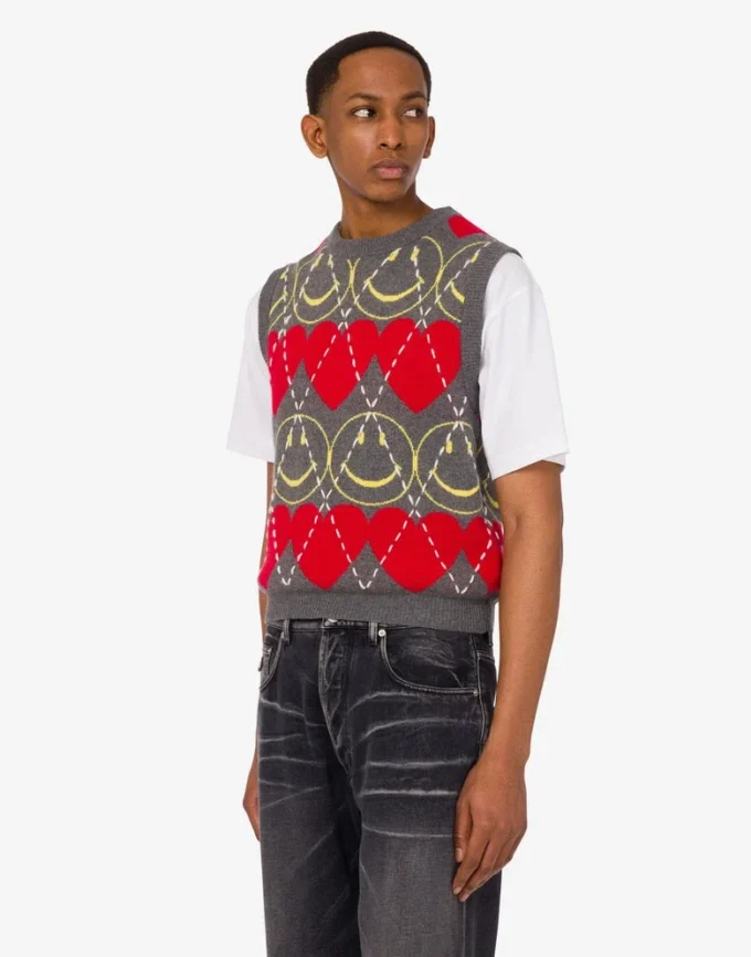 Pull sans manches en laine mélangée Smiley®