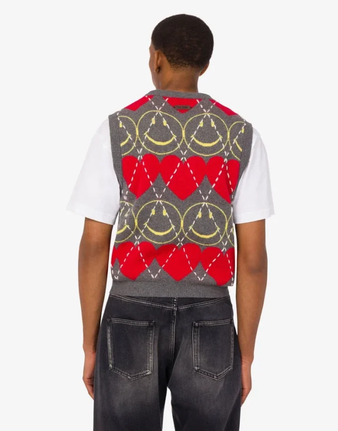 Pull sans manches en laine mélangée Smiley®