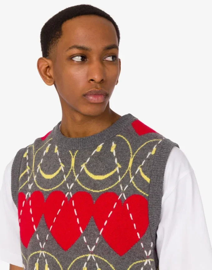 Pull sans manches en laine mélangée Smiley®