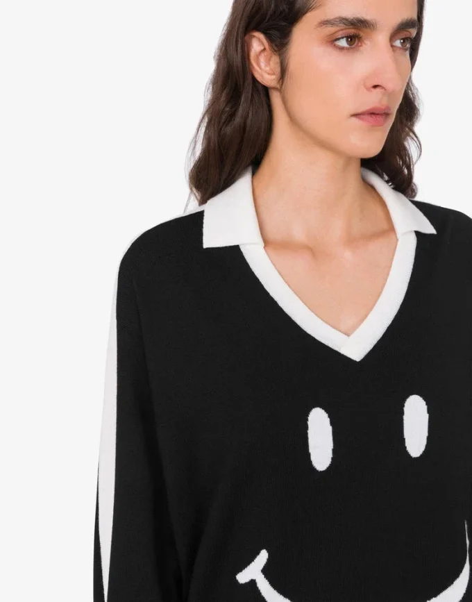 Pull Smiley® en laine mérinos extra-fine Pull Smiley® en laine mérinos extra-fine