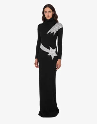 Robe décorée en coton mélangé