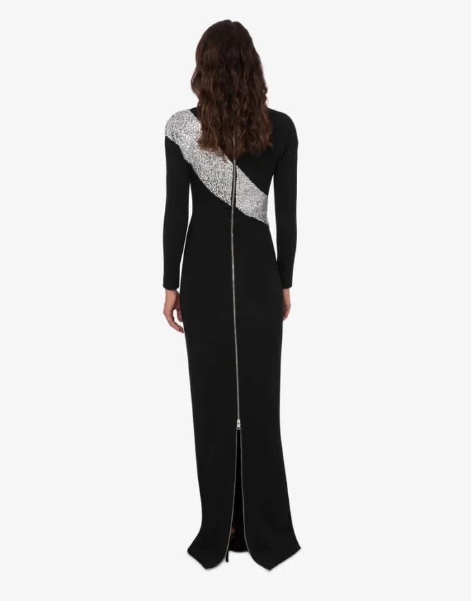 Robe décorée en coton mélangé