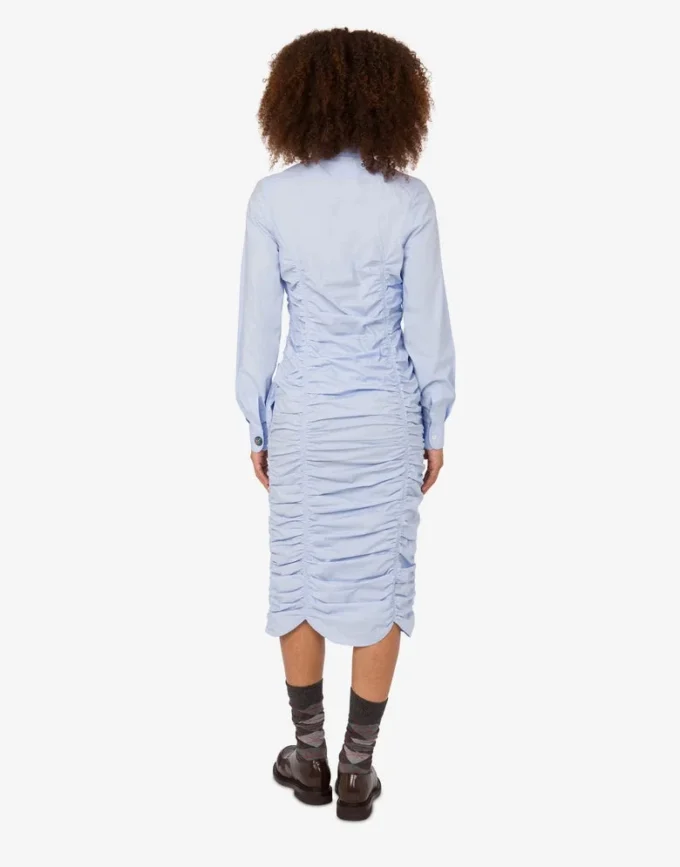 Robe drapée en popeline de coton Robe drapée en popeline de coton
