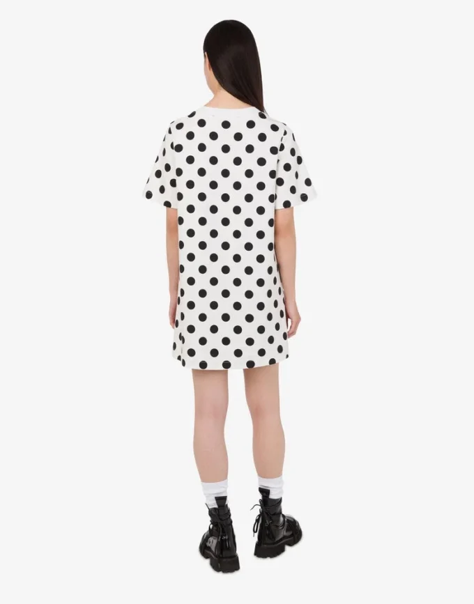 Robe en coton épais imprimée ours en peluche Moschino
