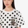 Robe en coton épais imprimée ours en peluche Moschino