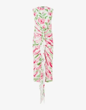 Robe en crêpe de Chine imprimée