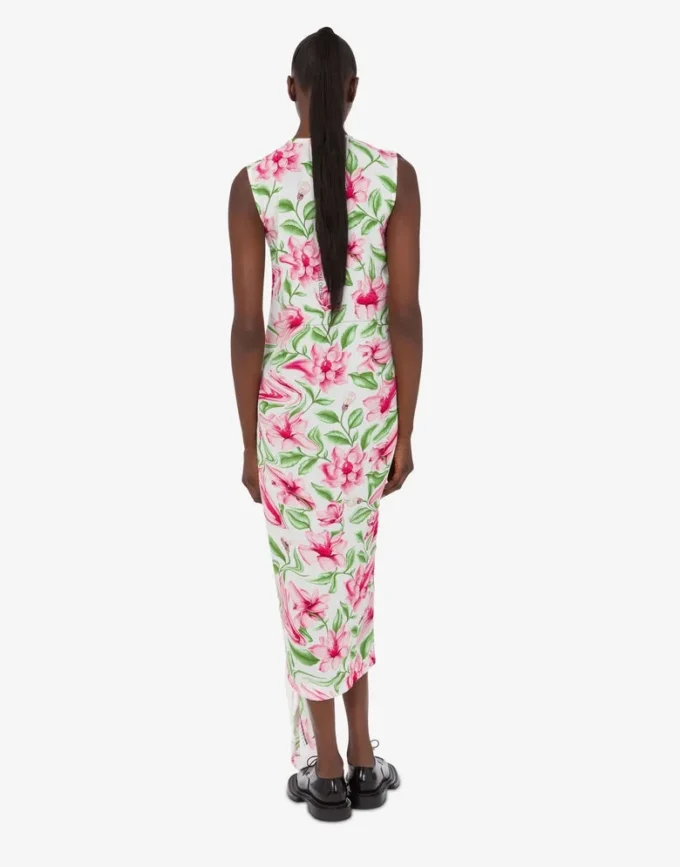 Robe en crêpe de Chine imprimée