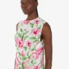Robe en crêpe de Chine imprimée
