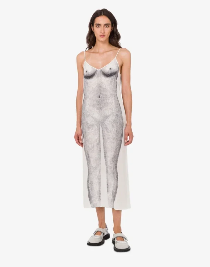 Robe en crêpe imprimé