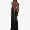 Robe en crêpe stretch embellie