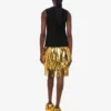 Robe en crêpe stretch embellie