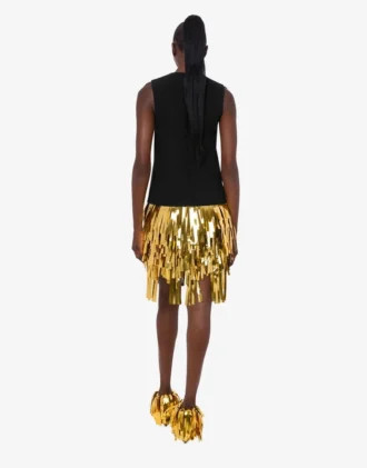 Robe en crêpe stretch embellie