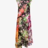 Robe en georgette de soie imprimée