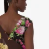 Robe en georgette de soie imprimée