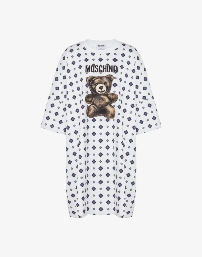 Robe en jersey de coton biologique Moschino Teddy Bear Robe en jersey de coton biologique Moschino Teddy Bear