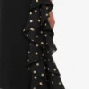 Robe en laine mélangée à pois en diagonale