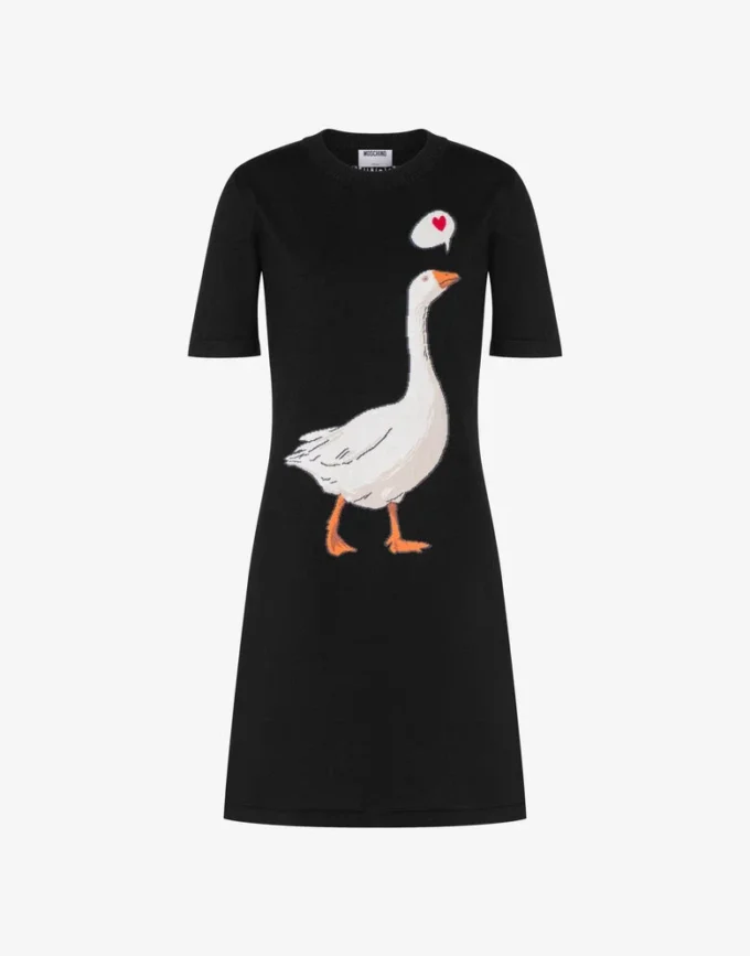 Robe en maille de coton Goose