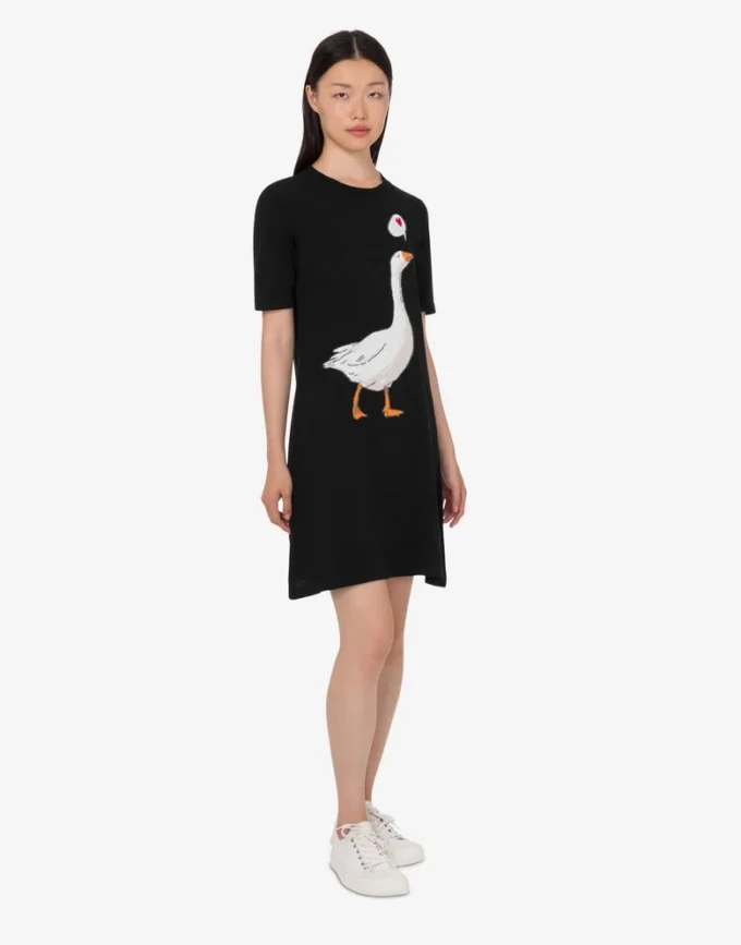 Robe en maille de coton Goose