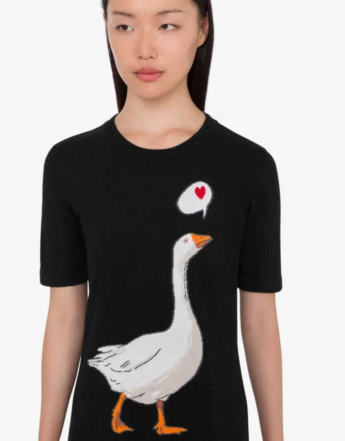 Robe en maille de coton Goose