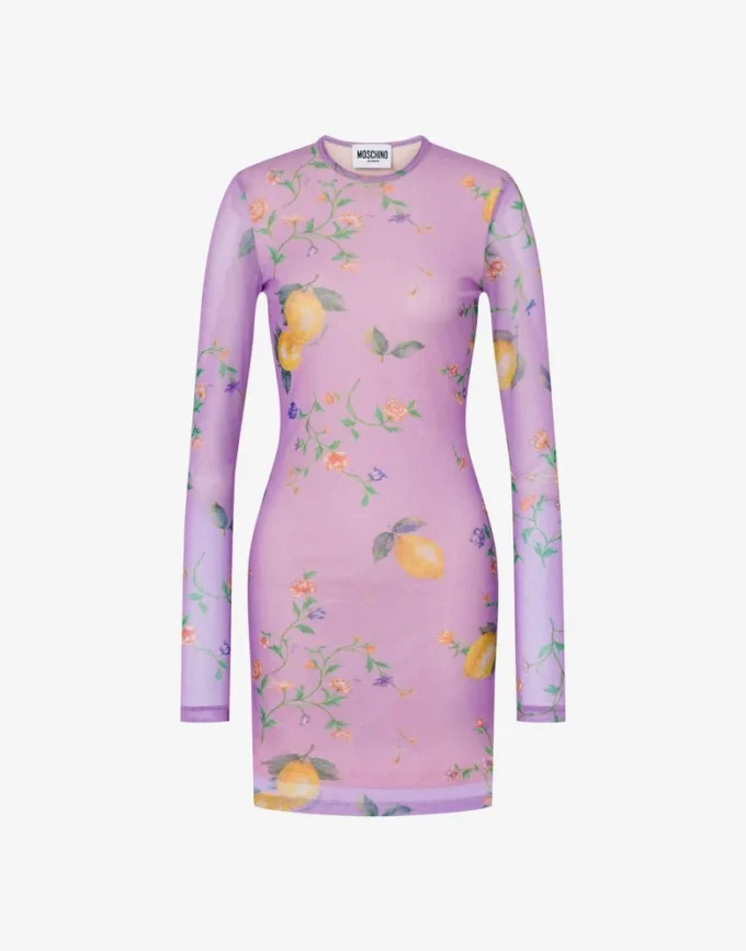 Robe en maille imprimée