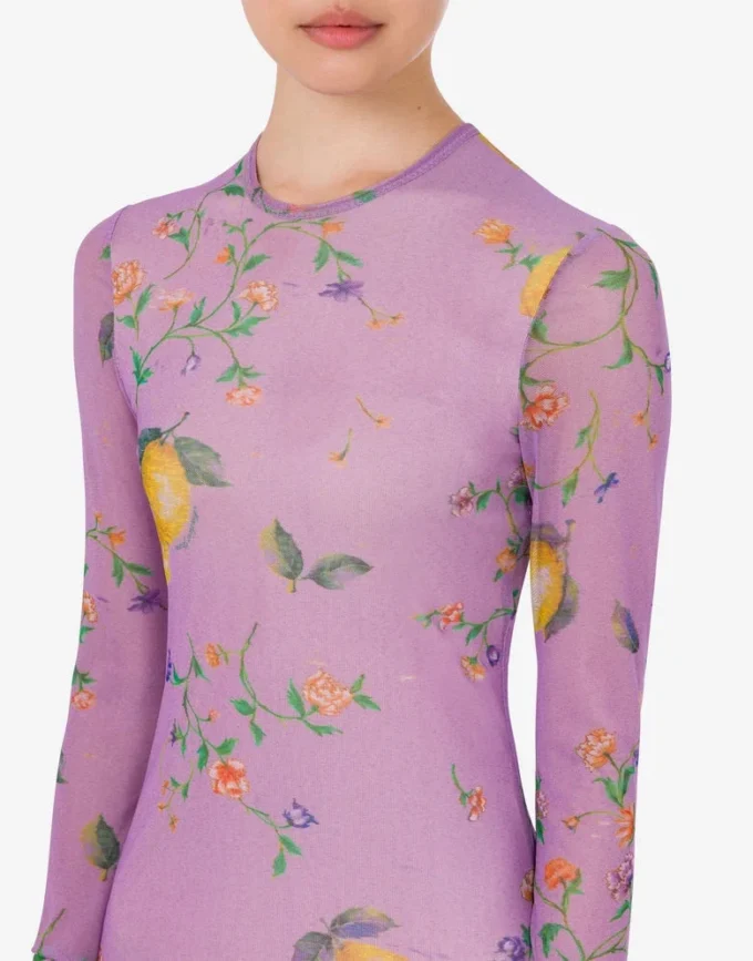Robe en maille imprimée