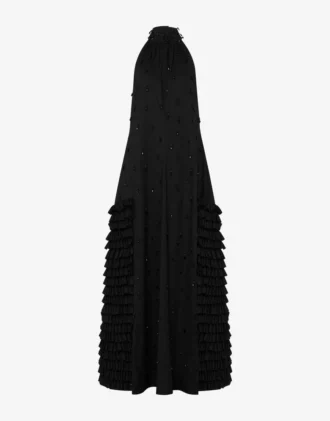Robe en popeline de coton brodée