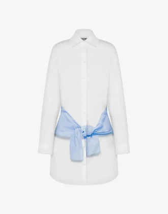 Robe en popeline de coton imprimée