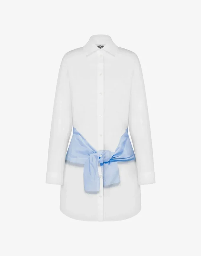 Robe en popeline de coton imprimée