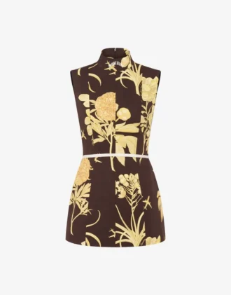 Robe en popeline de coton imprimée