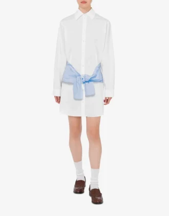 Robe en popeline de coton imprimée