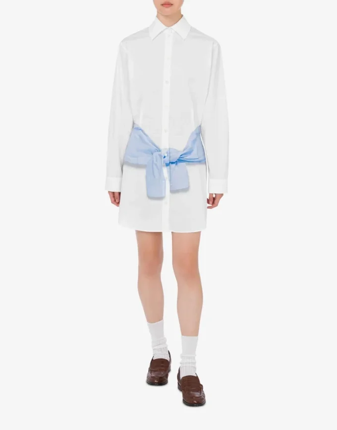 Robe en popeline de coton imprimée