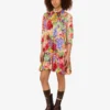 Robe en popeline de coton imprimée