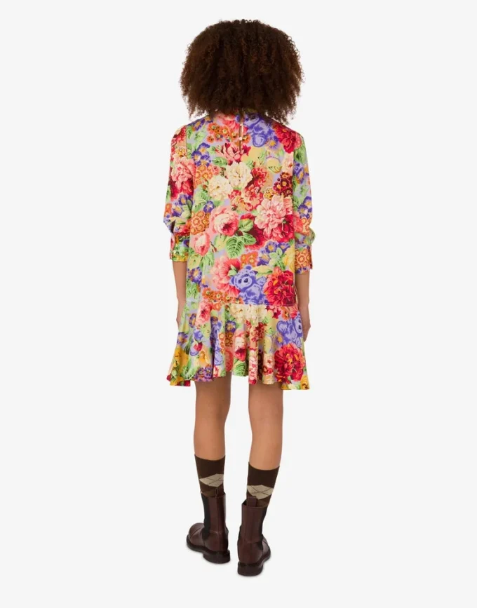 Robe en popeline de coton imprimée