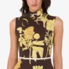 Robe en popeline de coton imprimée