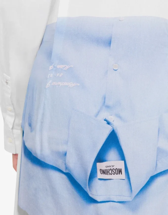 Robe en popeline de coton imprimée