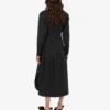 Robe en popeline de coton imprimée à pois