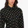 Robe en popeline de coton imprimée à pois