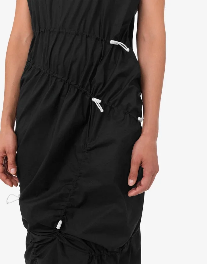 Robe en popeline de coton stretch