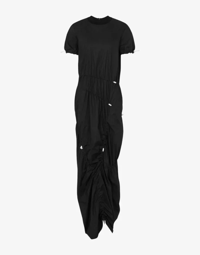 Robe en popeline de coton stretch