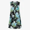 Robe en satin de soie imprimé
