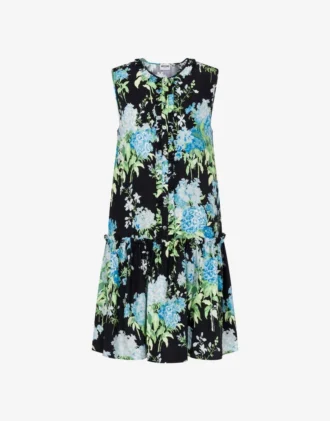 Robe en satin de soie imprimé