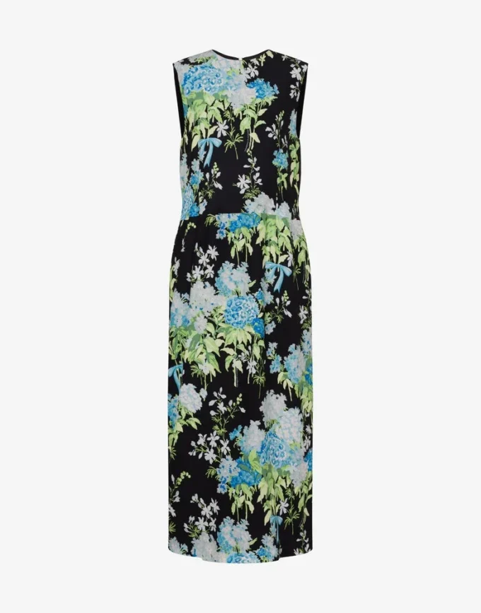 Robe en satin de soie imprimé Robe en satin de soie imprimé