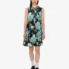 Robe en satin de soie imprimé