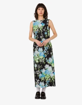 Robe en satin de soie imprimé