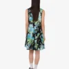 Robe en satin de soie imprimé